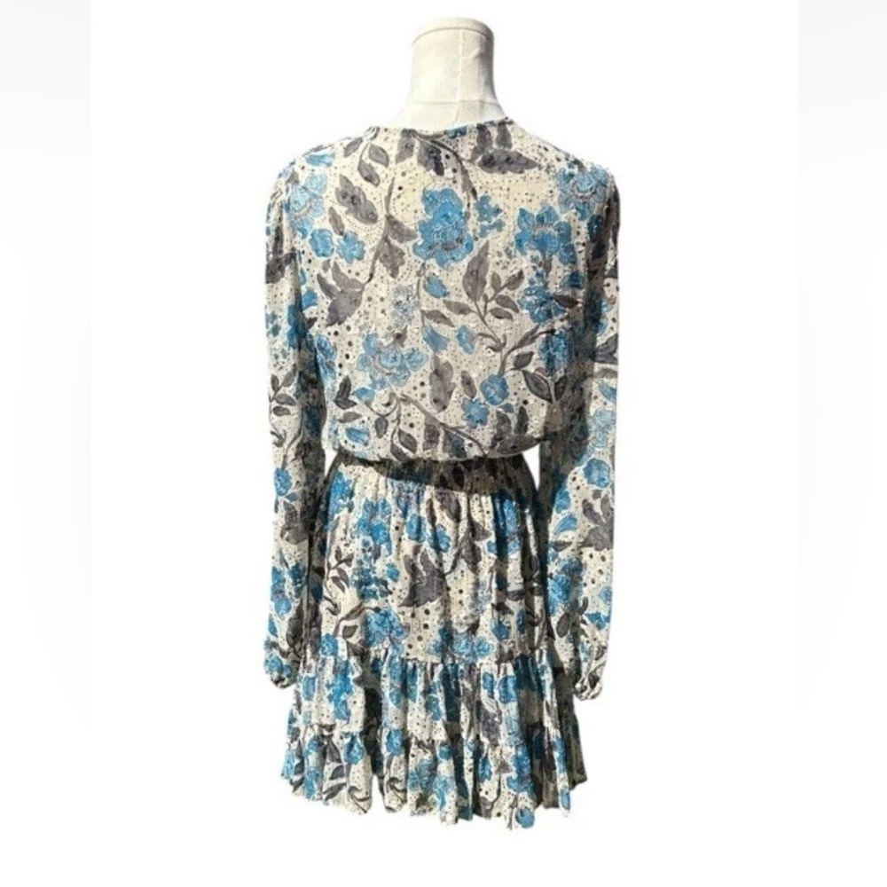 Misa Los Angeles Dress Small Floral Jaipur Smocked Boho Maximalist Ruffle - Picture 9 of 12